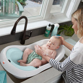 Baby to Toddler Bath 4-in-1 Sling ?? Seat Tub with Removable Infant Support and 2 Toys, Pacific Pebble